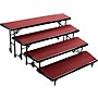 National Public Seating 4 Level Tapered Standing Choral Riser Red Carpet