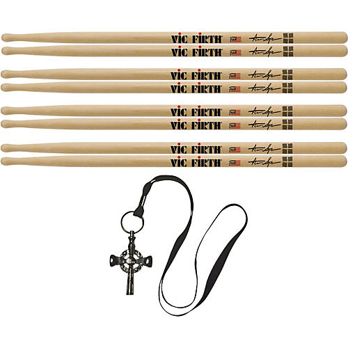 4-Pair Aaron Spears Signature Drumsticks w/Free Drum Key