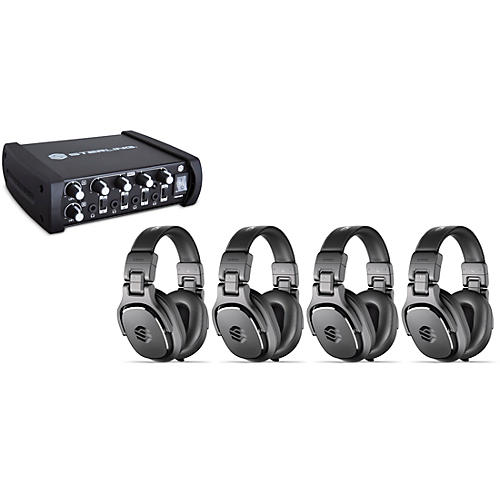 4-Person Headphone Package With Headphone Amplifier and S400 Studio Headphones