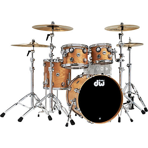 DW 4-Piece Collectors Series Cherry Shell Pack with Chrome Hardware Satin Natural