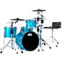 DWe 4-Piece Complete Kit Bundle with Roland Cymbals and DW Hardware Laser Blue Metallic Lacquer