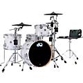 DWe 4-Piece Complete Kit Bundle with Roland Cymbals and DW Hardware Midnight Blue Metallic LacquerWhite Marine Pearl Finish Ply