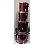 Used Gammon Percussion 4 Piece Drum Kit Red