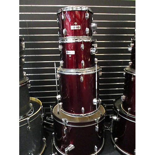 Sound Percussion Labs 4 Piece Drum Set Drum Kit Wine Red