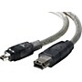 Belkin 4-Pin to 6-Pin Firewire Cable Gray 6 ft.