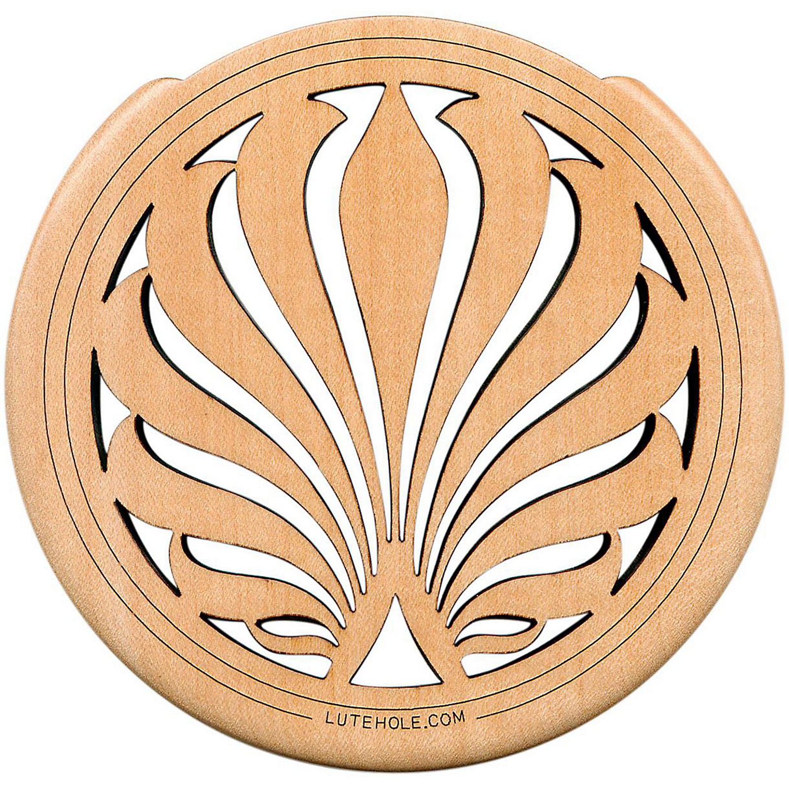 The Lute Hole Company 4" Soundhole Covers for Feedback Control in Maple or Walnut Maple Heavy