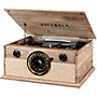 Victrola 4-in-1 Cambridge Farmhouse Modern Bluetooth Turntable with Radio Farmhouse Oatmeal