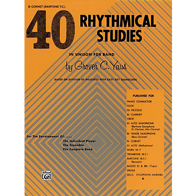 Alfred 40 Rhythmical Studies B-Flat Cornet (Trumpet)