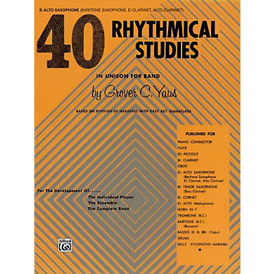Alfred 40 Rhythmical Studies E-Flat Alto Saxophone