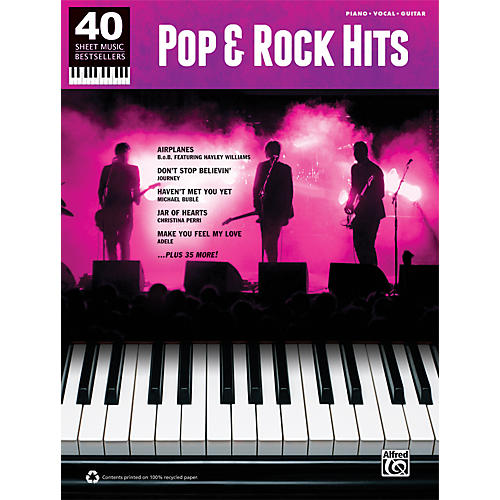 40 Sheet Music Bestsellers: Pop & Rock Hits Book