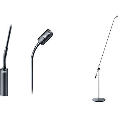 DPA Microphones 4018 Supercardioid Mic, With Floor Stand & 48" Boom - Black