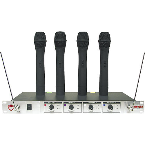 401X Quad WHT Handheld VHF Wireless Microphone System