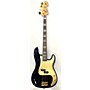 Used Squier 40th Anniversary Gold Edition P Bass Electric Bass Guitar Black and Gold