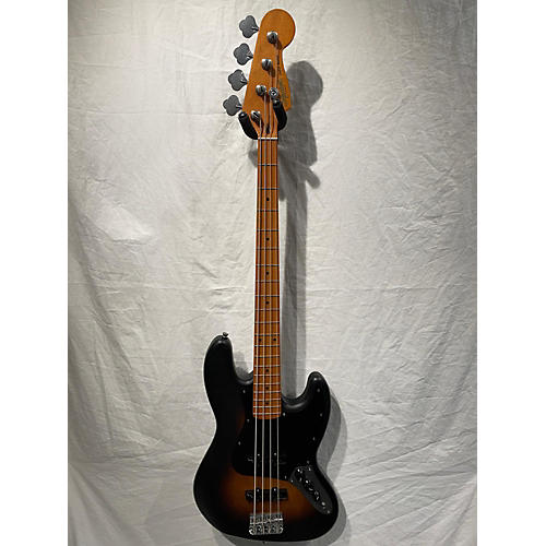 Squier 40th Anniversary Jazz Bass Electric Bass Guitar Black and Orange Burst