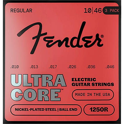 Fender 4250 UltraCore Bullets Electric Guitar Strings 3-Pack -