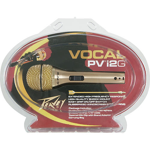 Peavy PVI 2G 1//4 Dynamic Mic Gold With Carrying Pouch Clip /& Cable 593490 New