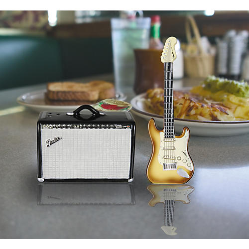 Rock & Roll Electric Guitar & Amp Ceramic Salt and Pepper Shakers