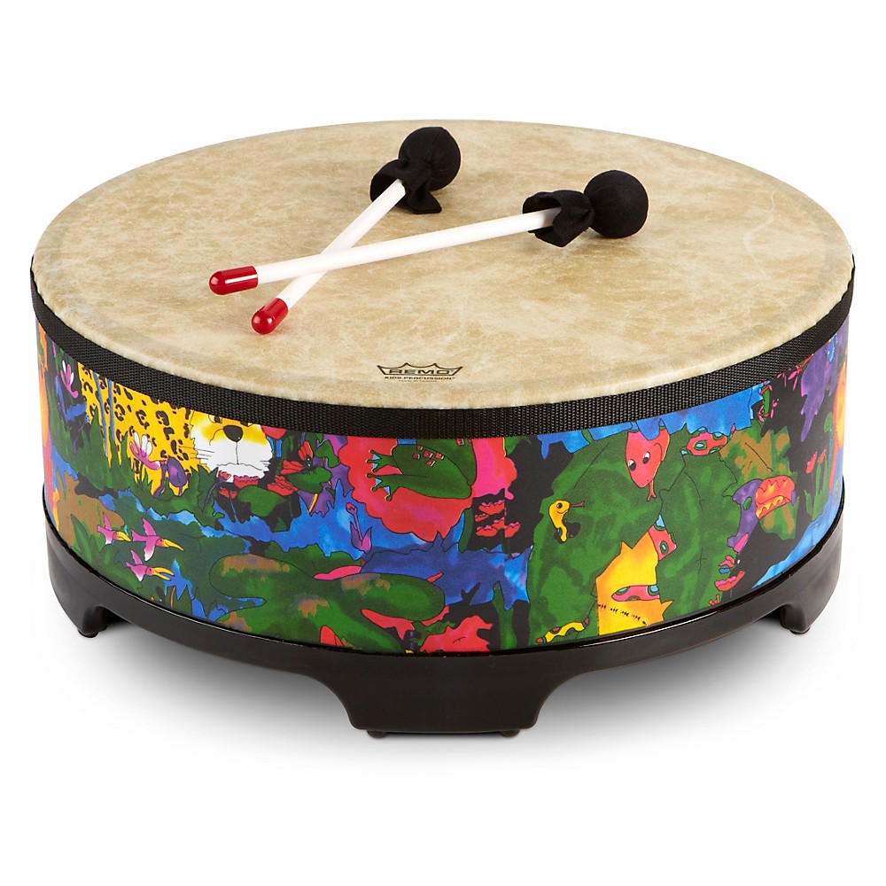 Remo Kid's Percussion Rain Forest Gathering Drum 18 x 8 in.s - Classroom Musical Instruments - KD-5818-01