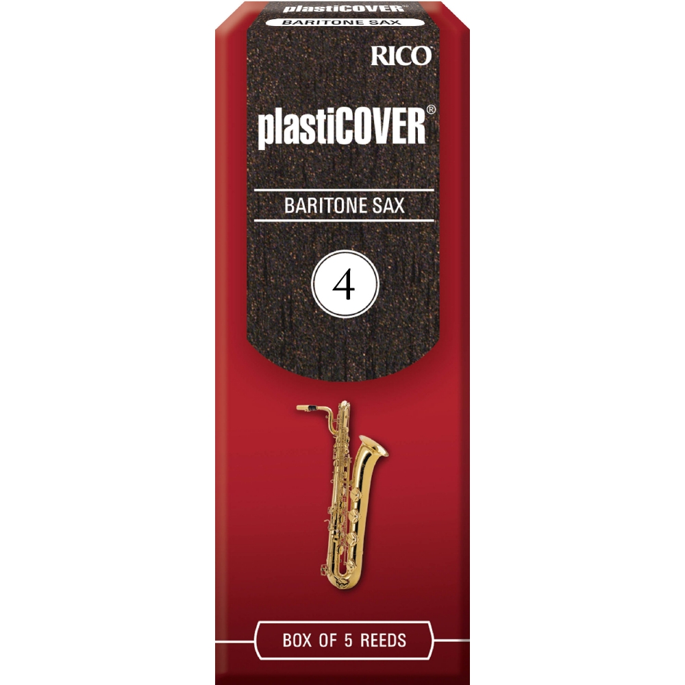 Rico Plasticover Baritone Saxophone Reeds Strength 4 Box of 5