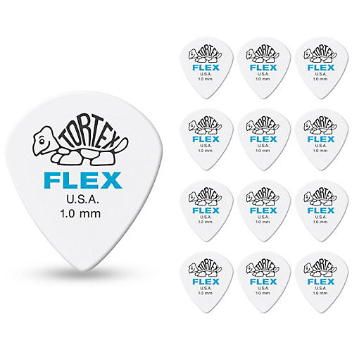 Dunlop 468 Tortex Flex Jazz III Picks 1.0 mm 12 Pack