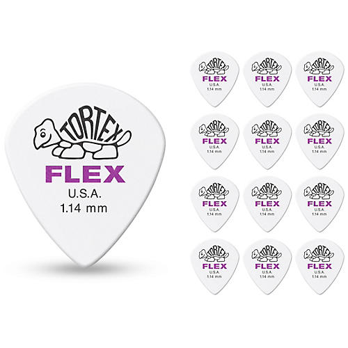 Dunlop 468 Tortex Flex Jazz III Picks 1.14 mm 12 Pack