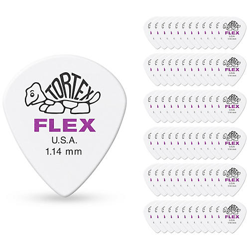 Dunlop 468 Tortex Flex Jazz III Picks 1.14 mm 72 Pack