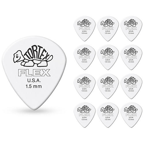 Dunlop 468 Tortex Flex Jazz III Picks 1.5 mm 12 Pack