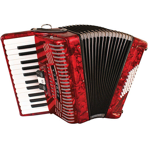 Hohner Hohnica Beginner 48 Bass Accordion Condition 1 - Mint Red