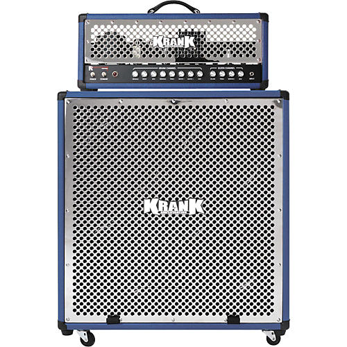 Krank Revolution 100W Tube Guitar Head Blue Chrome Grill
