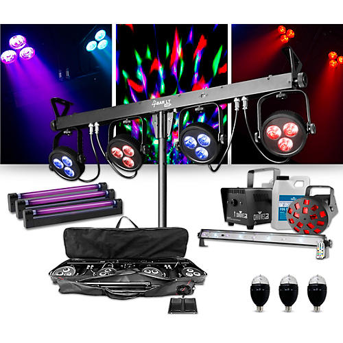 4BAR LT USB Wash Light System with Jam Pack Diamond and Party Effects Package