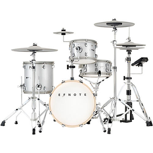 EFNOTE 5 Acoustic Designed Electronic Drum Set White Sparkle