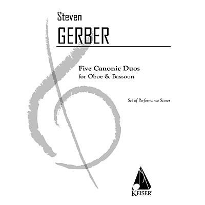 Lauren Keiser Music Publishing 5 Canonic Duos for Oboe and Bassoon LKM Music Series Composed by Steven Gerber
