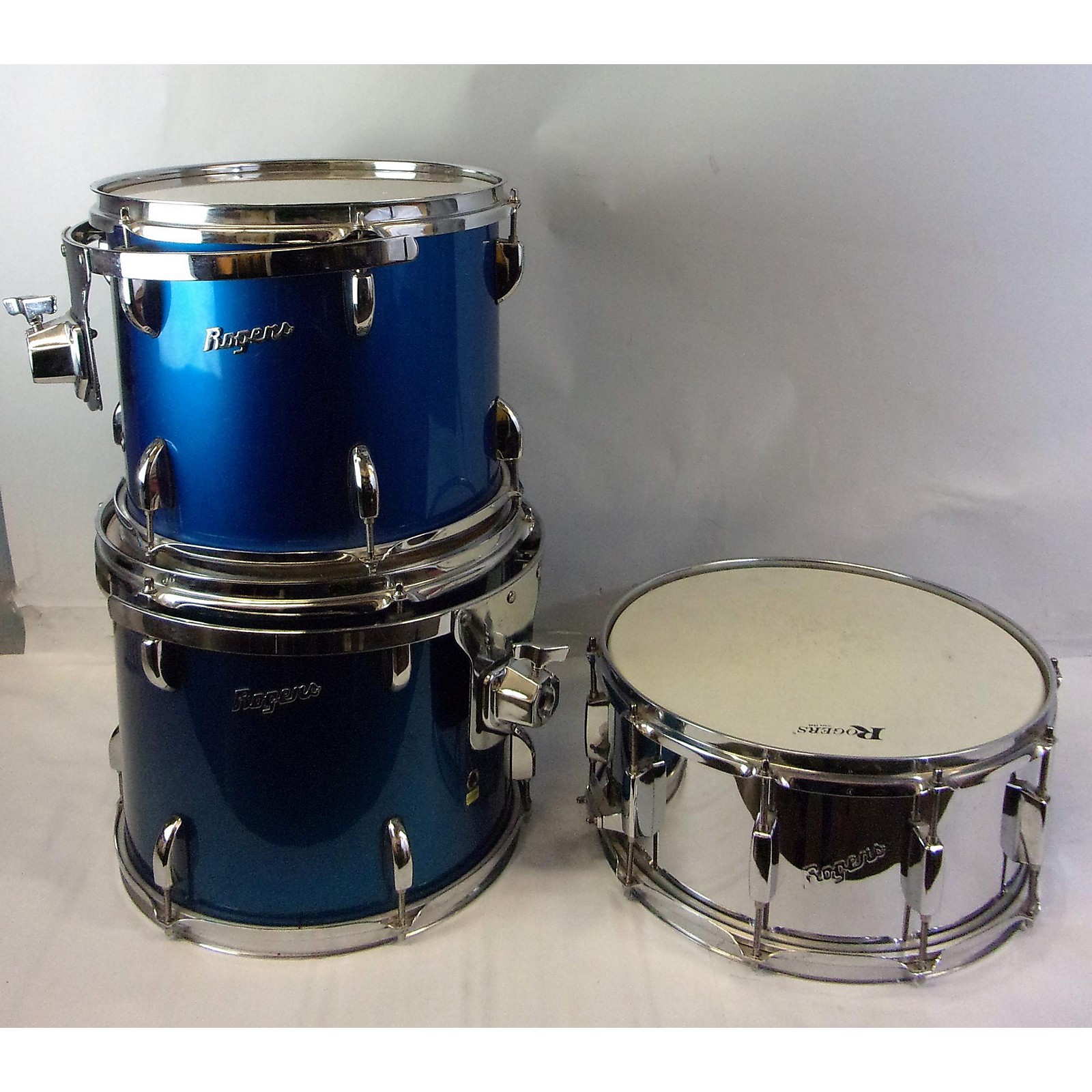 Used Rogers 5 PC Drum Kit Drum Kit Blue Musician's Friend