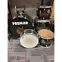 Used Premier 5-PIECE DRUM KIT Drum Kit Black and Silver