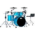 DWe 5-Piece Complete Kit Bundle With Roland Cymbals and DW Hardware - Diamond Nebula Finish PlyLaser Blue Metallic Lacquer
