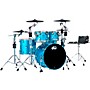 DWe 5-Piece Complete Kit Bundle With Roland Cymbals and DW Hardware - Laser Blue Metallic Lacquer