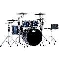 DWe 5-Piece Complete Kit Bundle With Roland Cymbals and DW Hardware - Diamond Nebula Finish PlyMidnight Blue Metallic Lacquer