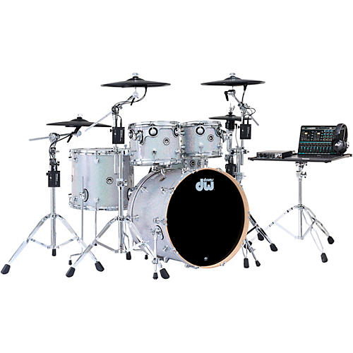 DWe 5-Piece Complete Kit Bundle with Roland Cymbals and DW Hardware Diamond Nebula Finish Ply
