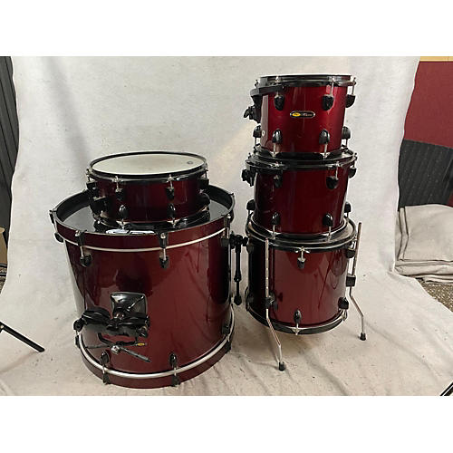 Sound Percussion Labs 5 Piece Drum Kit Red Sparkle