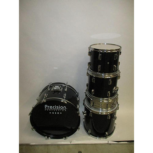 PRECISION DRUM CO 5 Piece Drum Set Drum Kit Black