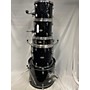 Used Starcaster by Fender 5 Piece Drumset Drum Kit Black