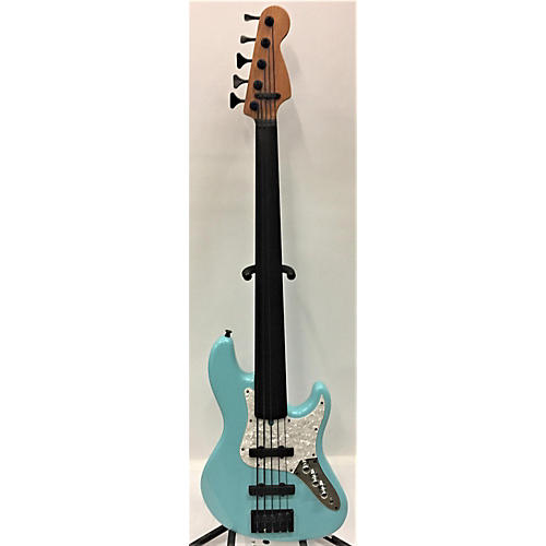 Warmoth 5 STRING FRETLESS Electric Bass Guitar BABY BLUE