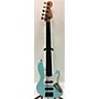 Used Warmoth 5 STRING FRETLESS Electric Bass Guitar BABY BLUE