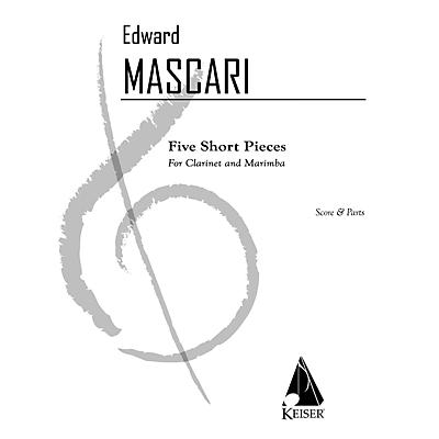 Lauren Keiser Music Publishing 5 Short Pieces for Clarinet and Marimba LKM Music Series Composed by Edward P. Mascari
