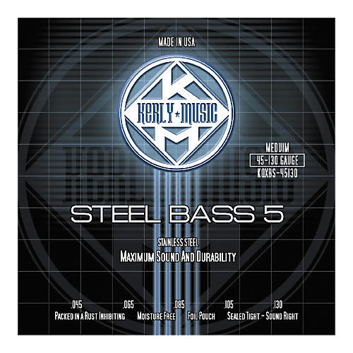 5-String Bass Strings - Stainless Steel Medium