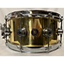 Used DW 5.5X14 BRASS COLLECTOR'S SNARE Drum Gold 10