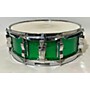 Used Ludwig 5.5X14 Classic Snare Drum GREEN SPARKLE 10