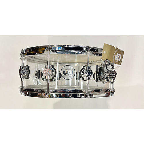 DW 5.5X14 Design Series Acrylic Snare Drum Clear 10