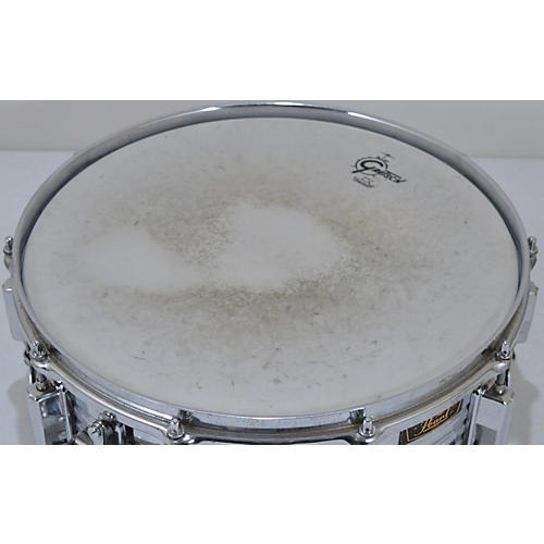 Pearl 5.5X14 Snare 1970s Drum Metallic Silver 10