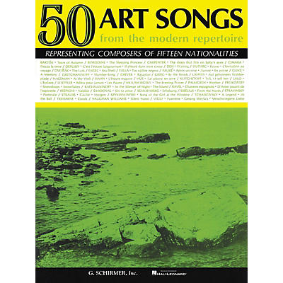 G. Schirmer 50 Art Songs From The Modern Repertoire Voice / Piano